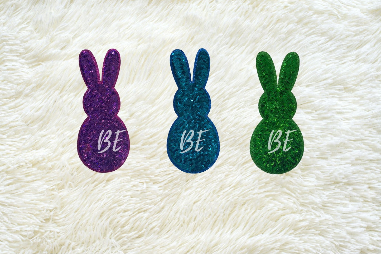 Easter Patch 3 Easter Bunny Sequin Patches Sold as a group