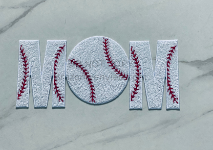 Sports Sequins BASEBALL Mom Patch