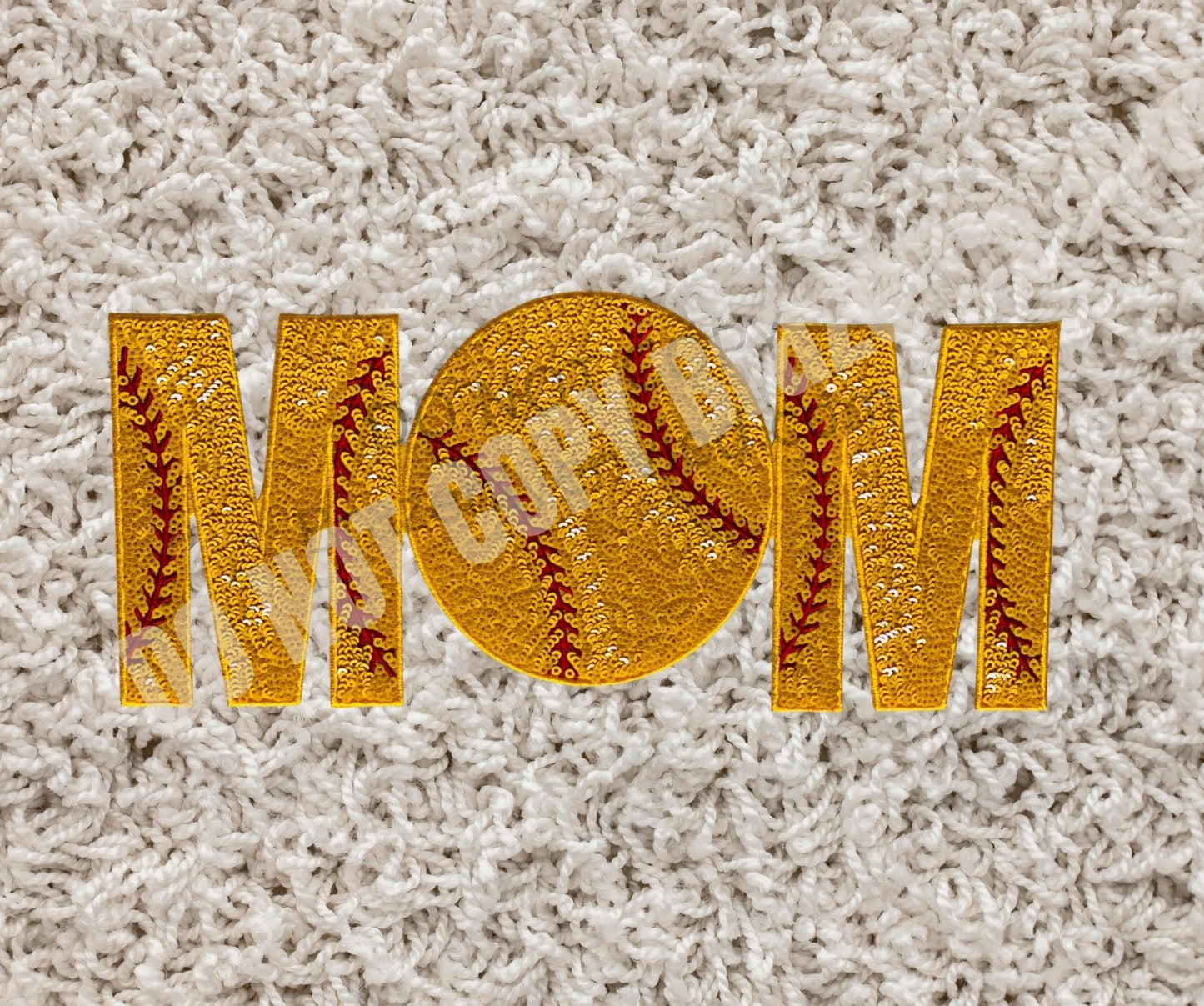 Sports Sequins Softball Mom Patch