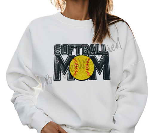 Softball Mom Patch |Sports Patch| Sequins Patch