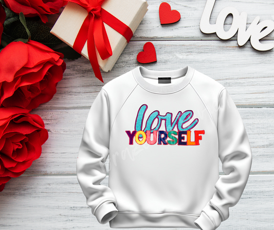 Mental Wellness  Love Yourself Chenille Patch Mental Wellness Everyday Patch
