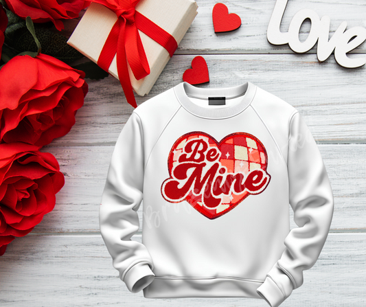 Valentine: Be Mine Heart Chenille  Patch