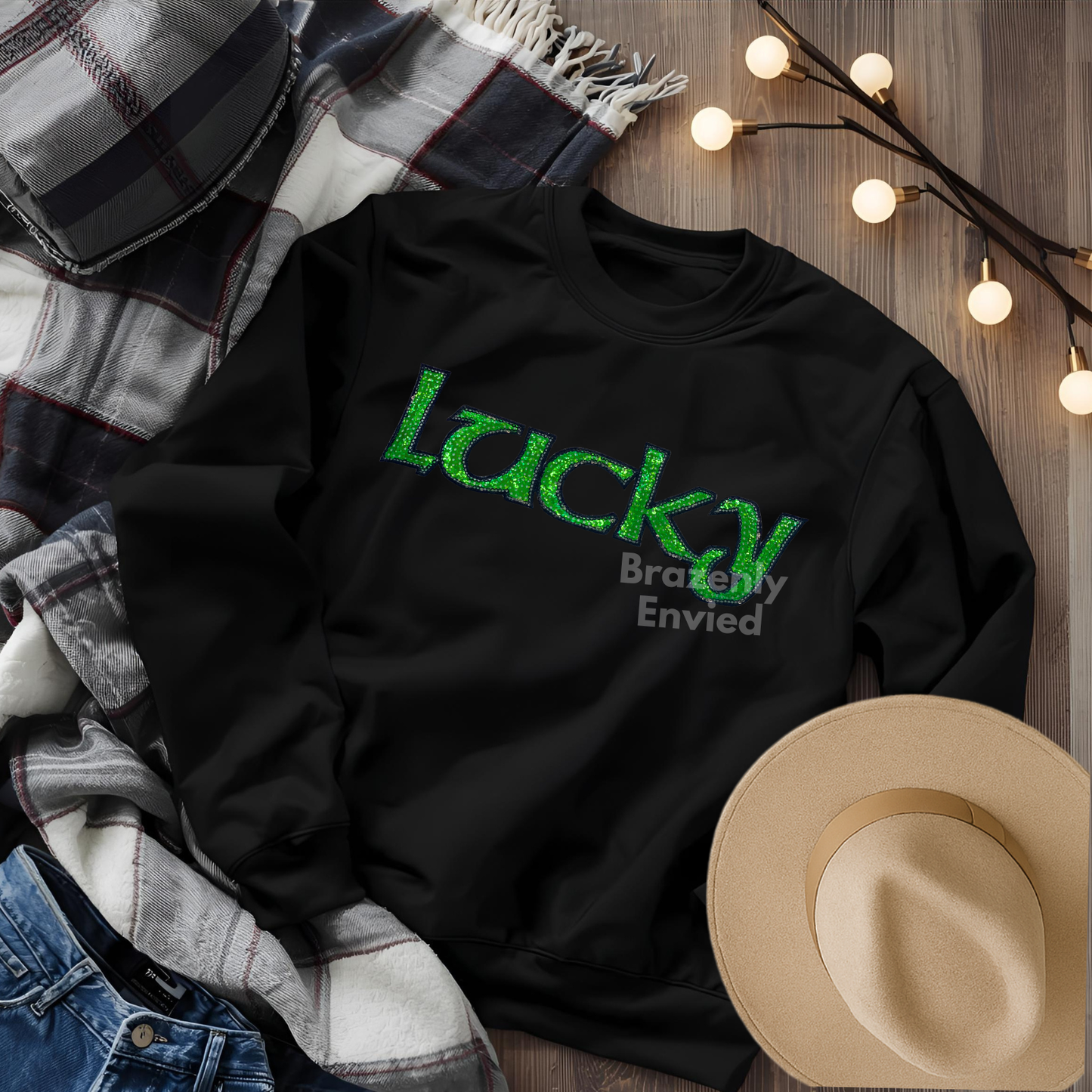 Lucky Patch Sequins St. Patricks Day Iron On Applique