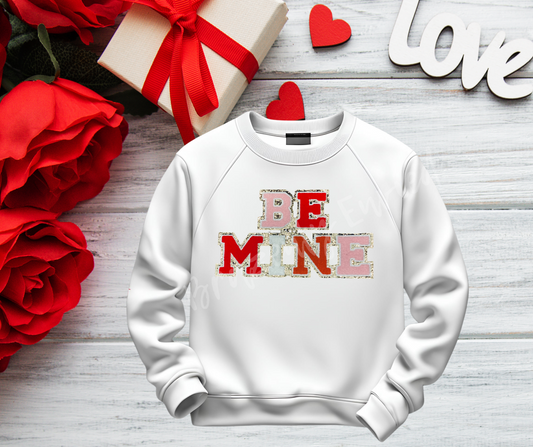 Valentine: BE MINE  Chenille Patch