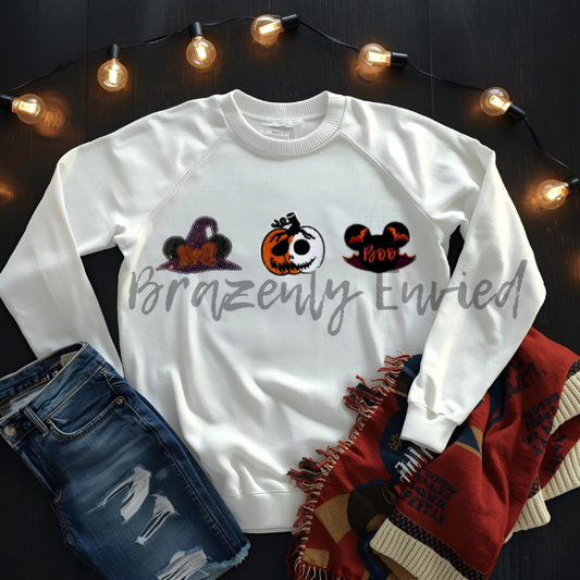 Halloween Patches - 3 patches 1 Witch- 1 Pumpkin- 1 Bat Vampire Trendy Halloween Patch