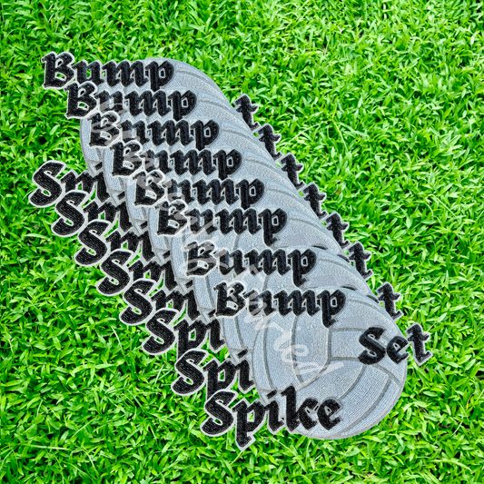 Volleyball Patch Sequins-Bump Set Spike