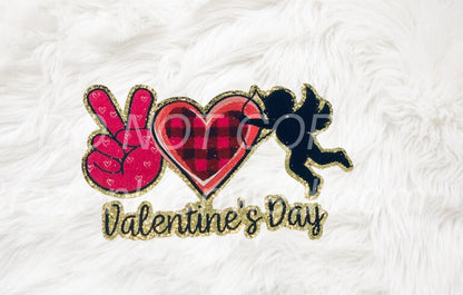 Valentines Patch - Chenille Patch -Peace Love Cupid Patch - fast shipping