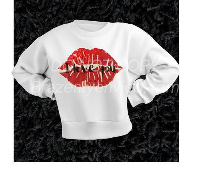 Love Inspired - Red I Love You Sequins Valentine Patch  Ready to Ship