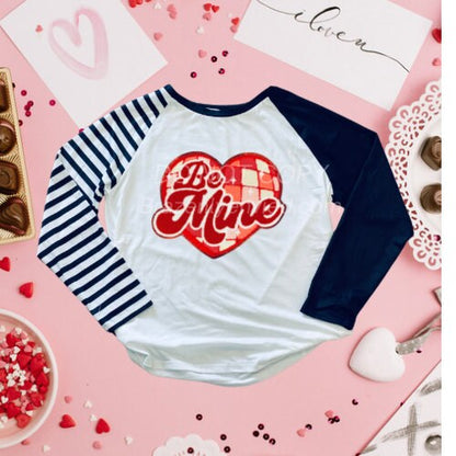 Fast Shipping Valentine Patch - Be Mine Heart Valentine Chenille Patch   Ready to Ship