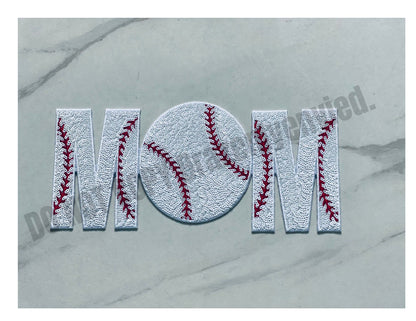 Baseball Patch Sports Patch - Baseball MOM Sequin Patch -4.6 x 10.8 inch patch New Design   Be the envy of others. Baseball m om Patch Ready