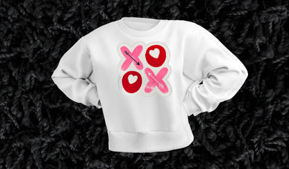 Fast Shipping Valentine's Chenille Patch- Popular New Design XOXO Stacked Patch Heat Press Ready