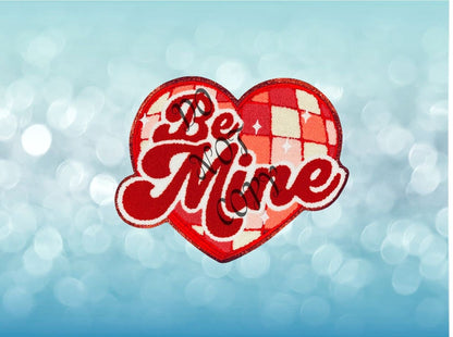 Fast Shipping Valentine Patch - Be Mine Heart Valentine Chenille Patch   Ready to Ship