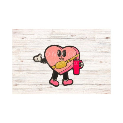 Valentines Patch  Fast Shipping Valentine's Day Chenille Patch Pink Heart Pal Ready to Ship