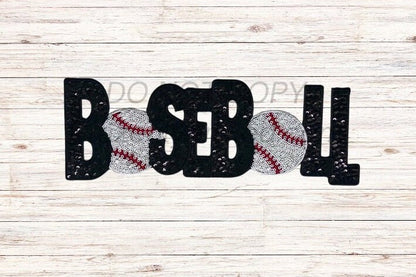 Best Seller Baseball Patch - Baseball Sequin  Patch - 4 inch x 12 inch patch New Design  fast shipping Eye catching Baseball Patch Ready
