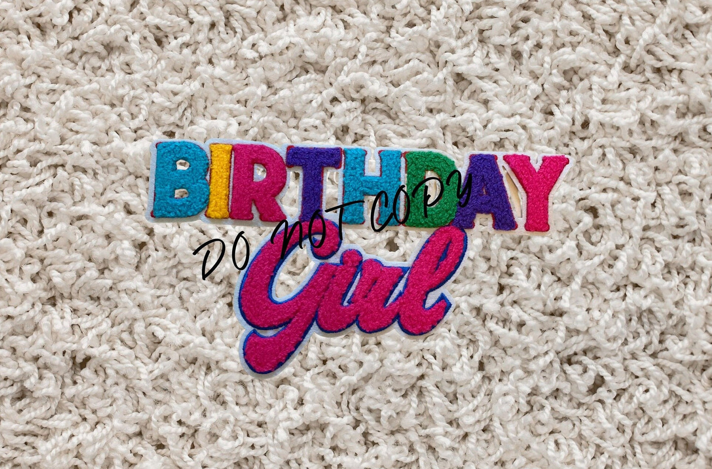 Chenille Patch Trendy New Product Birthday Girl Chenille Patch Birthday Chenille Patch great gift DIY Birthday Shirt Immediate fast shipping