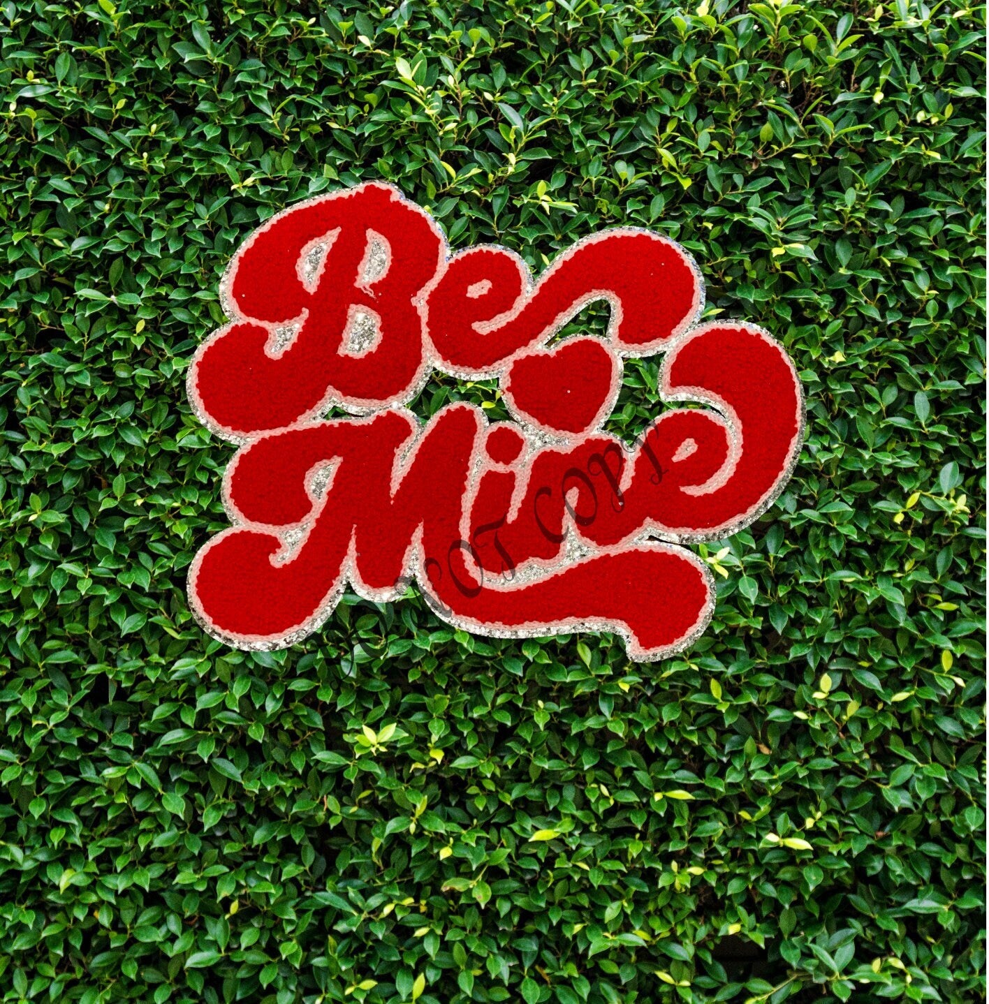 Be Mine Chenille Patch| Red in color|  Valentine Patch Great for Shirts heat press ready