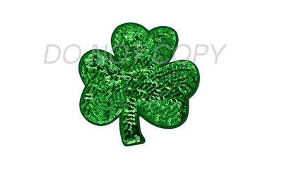 St Patrick's Day Patch New Sequins Shamrock Patch Great for St Patty's Day Heat Press Ready 6.7 inch  x 6.7 inch great size for kids shirts