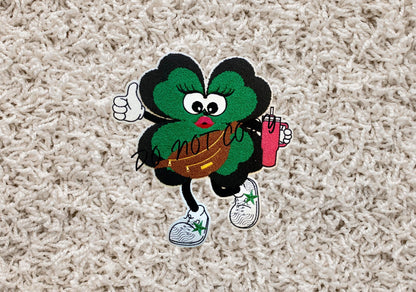 St Patrick's Day New Chenille Patch  4 Leaf Clover  Ready to Ship Great DIY Gift Great for Shirts and Bags St Patricks Day Shirt