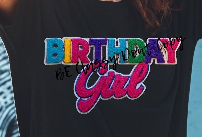 Chenille Patch Trendy New Product Birthday Girl Chenille Patch Birthday Chenille Patch great gift DIY Birthday Shirt Immediate fast shipping