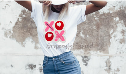 Fast Shipping Valentine's Chenille Patch- Popular New Design XOXO Stacked Patch Heat Press Ready