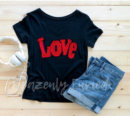 Love Sequin Patch