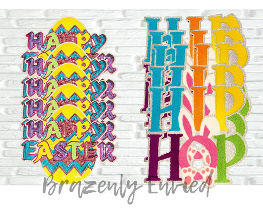 Easter Patch Bundle 10 Chenille Patches/Sequin Patches Great for your Easter Holiday Celebrations.  ships out in 1 day