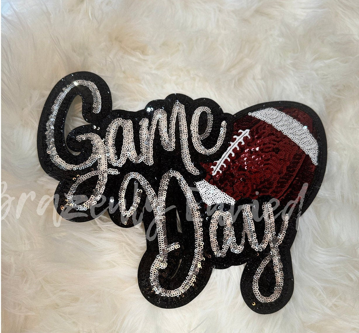 New Sequins Game Day Football Patch