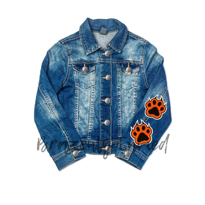 Tiger Patch Chenille Iron On Paw Applique