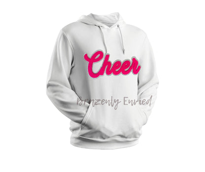 Cheer Chenille Patch Cheer Patch Bright Pink great for shirts jackets or bags great gifts idea