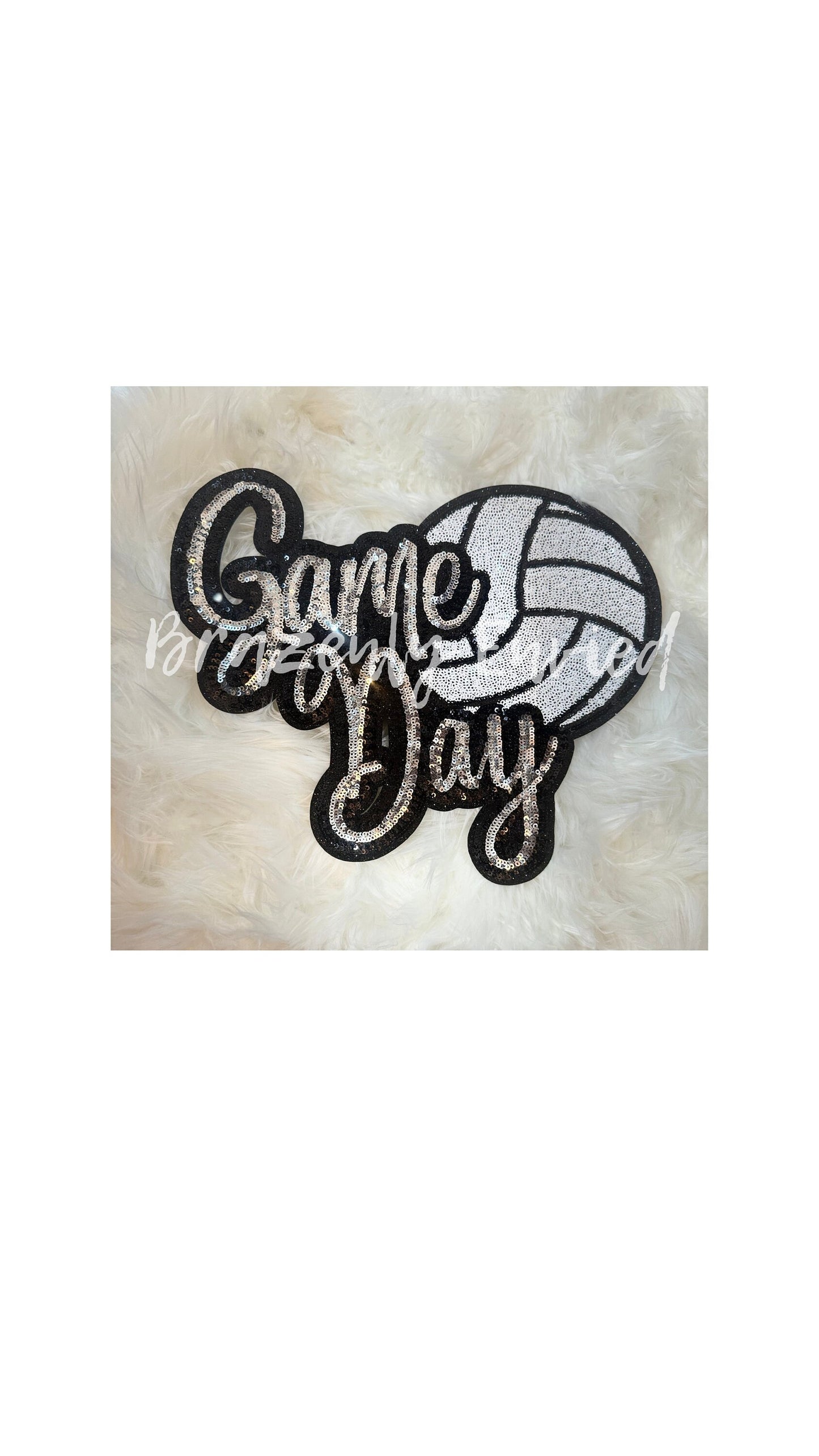 New Sequins Game Day Volleyball Patch