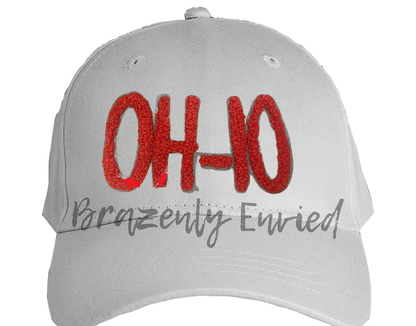 trucker hat New Chenille Patch State of OH - IO small patch