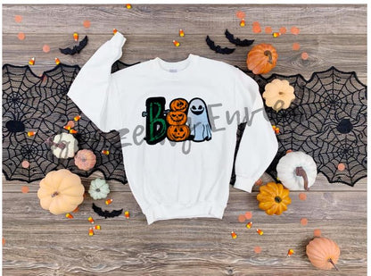 Halloween Boo Chenille Patch