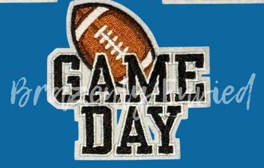Game Day Football Patch| Iron On Patch |  Trucker Hat Patch |Small Embroidery Patch