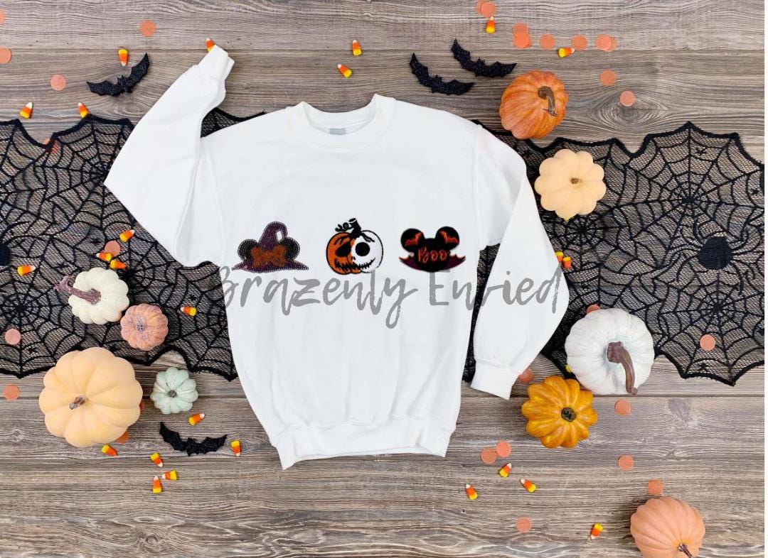 Chenille/Embroidered BOO Bat Patch