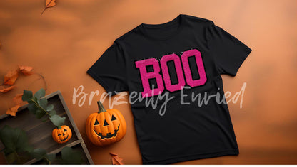 Boo Patch| Pink Boo Sequins Iron On Patch| Halloween Patch