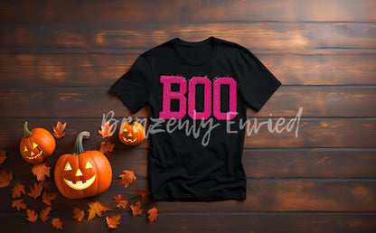 Boo Patch| Pink Boo Sequins Iron On Patch| Halloween Patch