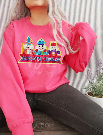 Nutcracker Patch | Sequins Nutcracker Patch Gold Backing | Iron On Patch | Great Christmas Patch For Christmas Sweatshirts