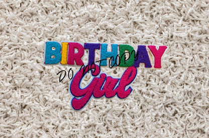 Chenille Patch Trendy New Product Birthday Girl Chenille Patch Birthday Chenille Patch great gift DIY Birthday Shirt Immediate fast shipping