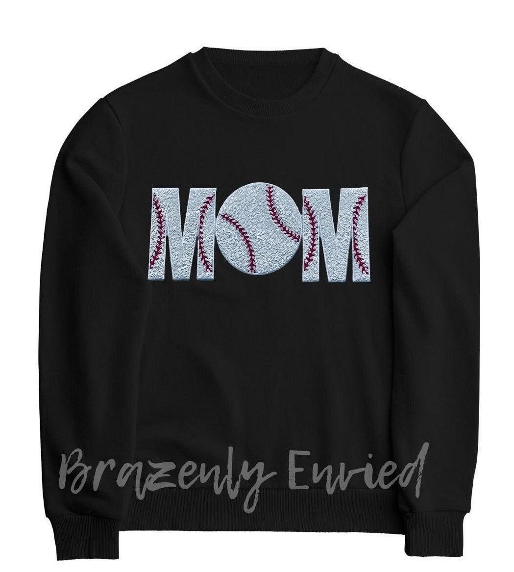 Baseball MOM Sequin Patch: Sports Apparel Patch (4.6 x 10.8 inch)