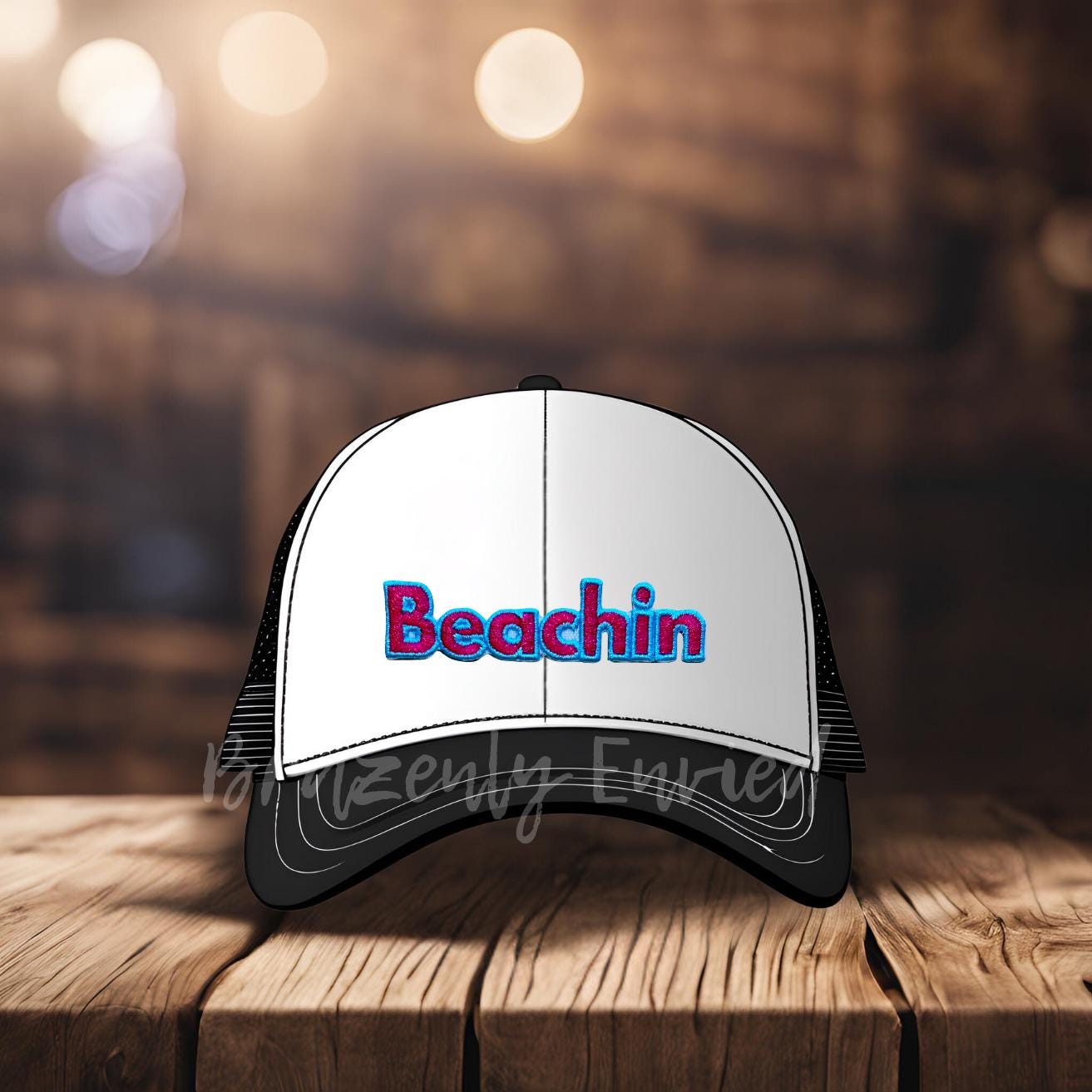 Trucker Hat PATCH- Beachin Patch Great for Trucker Hats /Shirts/ Jean Jackets/Bag