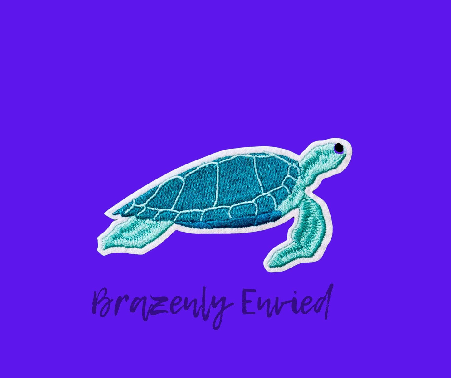 hat patch sea turtle beach embroidered  Patch size 2.25"H x 4.75"W great for jackets and hats very detailed