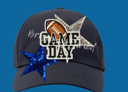 Game Day Football Patch| Iron On Patch |  Trucker Hat Patch |Small Embroidery Patch