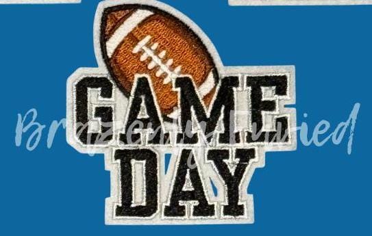 Game Day Football Patch| Iron On Patch |  Trucker Hat Patch |Small Embroidery Patch