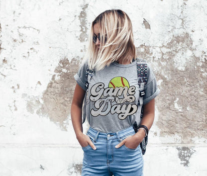 Softball Game Day Chenille Patch with Sequins - 11"