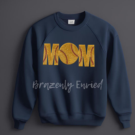 Softball Patch Sports Patch - Softball Sequin MOM Patch 4.6 x 10.8 inch patch New Design fast shipping Eye catching Softball mom Patch Ready