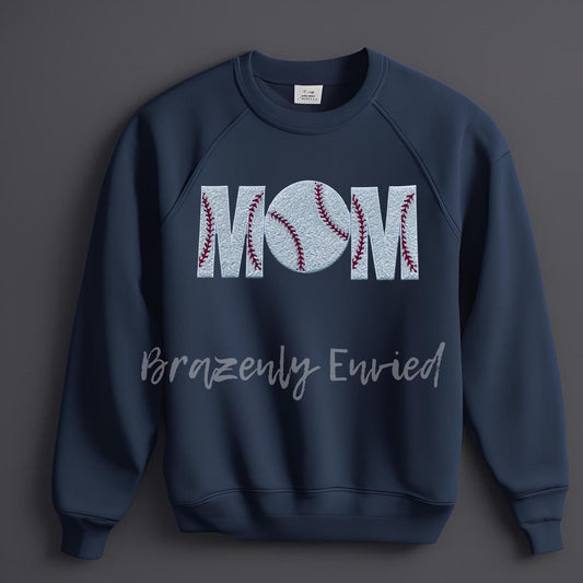 Baseball MOM Sequin Patch: Sports Apparel Patch (4.6 x 10.8 inch)