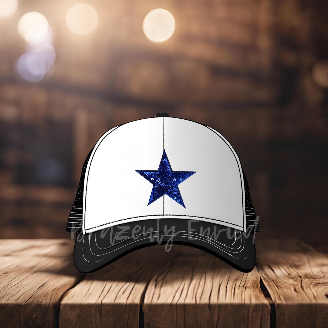 Sequins 3" Star Patch Great for Trucker Hats Blue