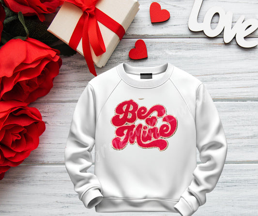 Be Mine Valentines Patch Fast Shipping Valentine's Day Chenille Patch Be Mine Chenille Pink Patch  Ready to Ship