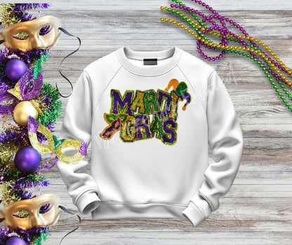 Mardi Gras Patch Sequin Patch - New Mardi Gras In stock ready to ship- heat press ready
