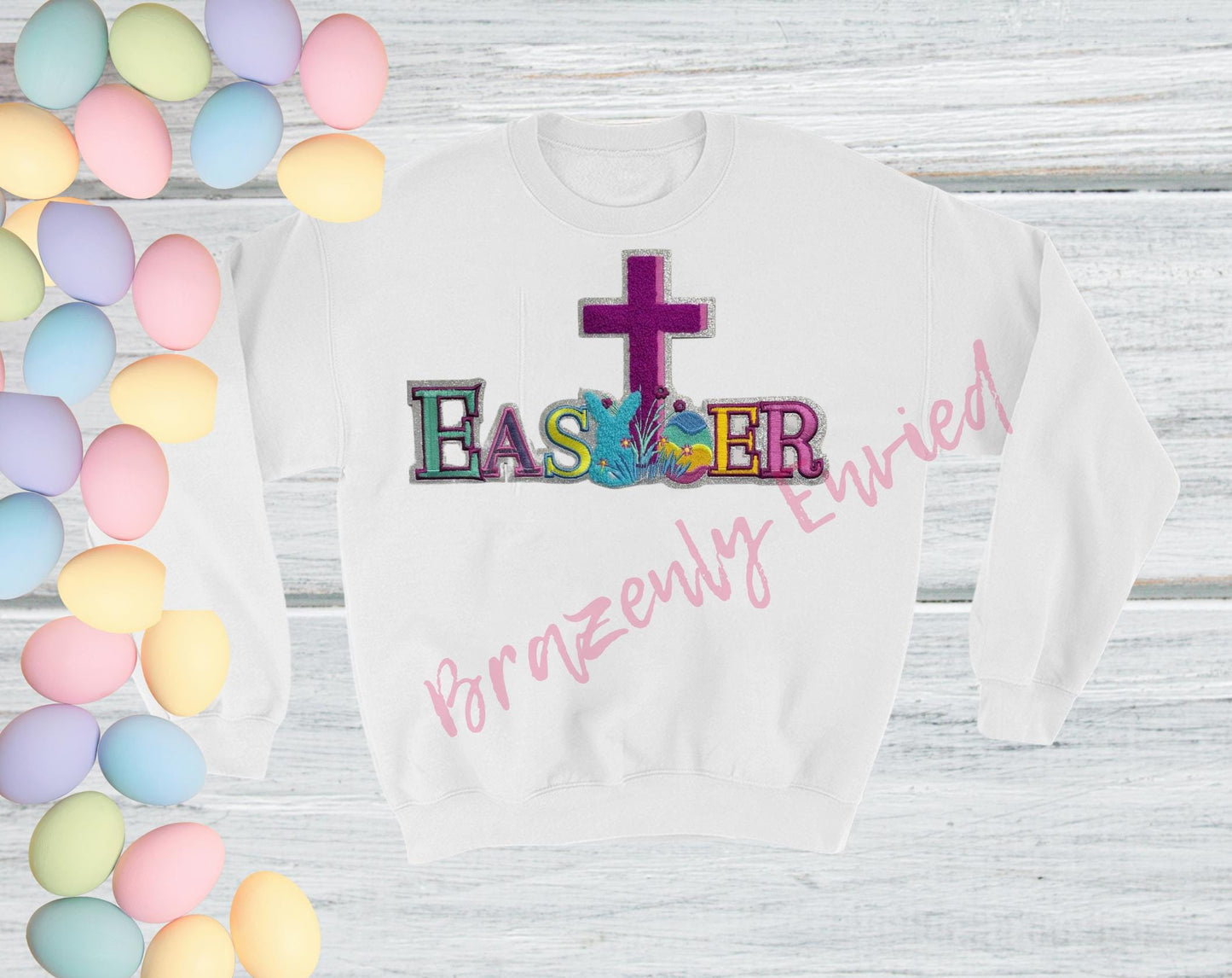 Easter Patch Great for Easter Family Shirts and Easter Gifts  Easter Chenille Patch